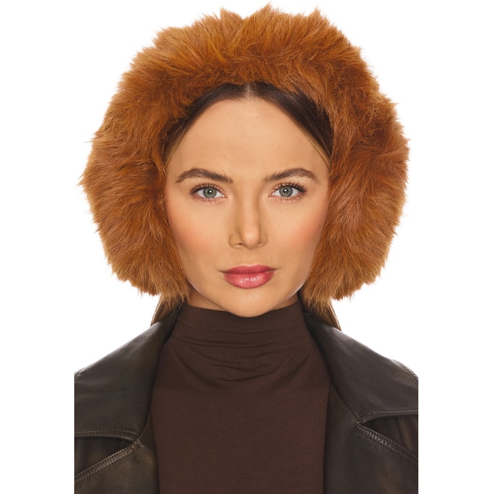 Jocelyn Faux Fur Earmuffs in Chestnut